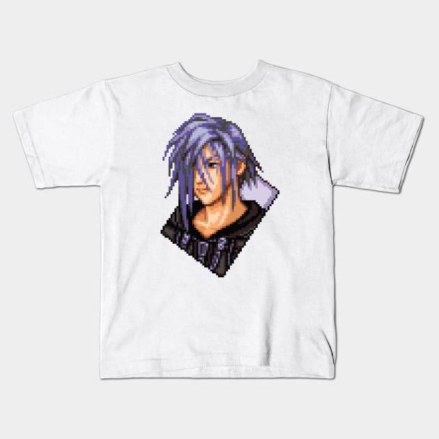 Organization XIII Zexion Pixel Art Kids T-Shirt by inotyler